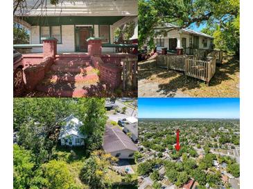 Charming porch with brick columns and steps, perfect for enjoying the outdoors at 3106 E 25Th Ave, Tampa, FL 33605