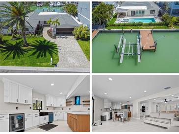 Collage of interior and exterior listing photos of home at 556 Johns Pass Ave, Madeira Beach, FL 33708