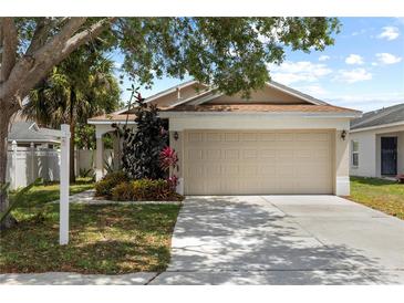 Charming single-Gathering home featuring a two-car garage and lush landscaping at 10108 36Th E Ct, Parrish, FL 34219