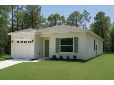 Charming single-Gathering home with a two-car garage and manicured front lawn at 9002 Glenarm Way, Spring Hill, FL 34613