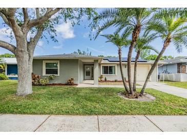 Charming single-story home with well-manicured lawn and mature palm trees in a desirable neighborhood at 2779 Diane Ter, Clearwater, FL 33759