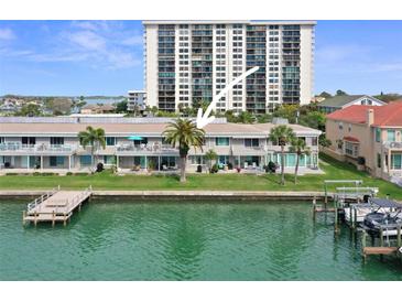 Waterfront condos with boat docks provide convenient ocean access and beautiful views at 400 Larboard Way # 103, Clearwater, FL 33767