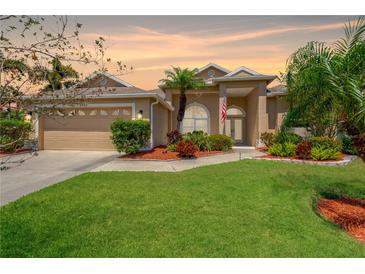 Charming home with a well-manicured lawn, a two car garage, and mature landscaping at 8902 30Th E St, Parrish, FL 34219