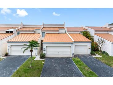 Charming townhomes featuring two-car garages, neutral paint and desert landscaping offer curb appeal at 4306 Sunray Ct, Tampa, FL 33615