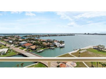 Stunning water views from a condo featuring lush landscaping and waterfront homes at 4900 Brittany S Dr # 1414, St Petersburg, FL 33715