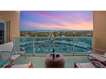 Relax on the balcony with a bottle of wine and watch the sunset over the beautiful ocean view at 880 Mandalay Ave # C908, Clearwater Beach, FL 33767