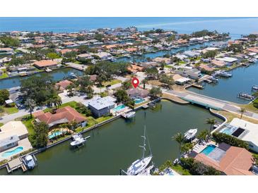 Waterfront property with boat lift, dock, pool and spacious homes in desirable boating community at 2001 Iowa Ne Ave, St Petersburg, FL 33703