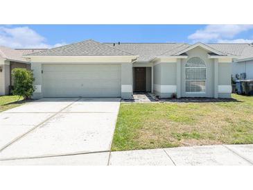 Charming single-story home featuring a two-car garage and a well-maintained front yard at 11226 Thicket Ct, Tampa, FL 33624