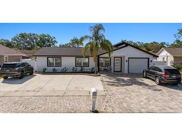 Charming home featuring a modern exterior, well-manicured landscaping, and a spacious driveway at 6428 Moss Way, Tampa, FL 33625