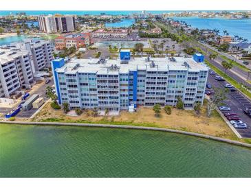 Waterfront condo complex featuring stunning water views and direct access to the bay in a coastal setting at 500 Treasure Island Cswy # 607, Treasure Island, FL 33706
