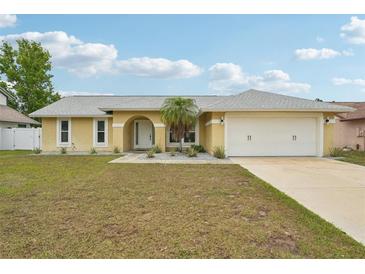 Charming single-story home featuring a well-manicured lawn and attached two-car garage at 1624 Shady Leaf Dr, Valrico, FL 33596
