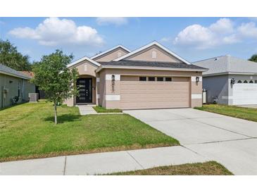 Charming single-Gathering home with a well-maintained lawn and a two-car garage, perfect for suburban living at 6623 Northhaven Ct, Riverview, FL 33578