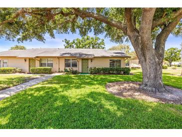 Charming one-story home with well-maintained landscaping and a lush green lawn at 1908 Canterbury Ln # 28, Sun City Center, FL 33573