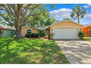Charming home featuring a well-manicured lawn and a two-car garage at 11510 92Nd Way, Largo, FL 33773