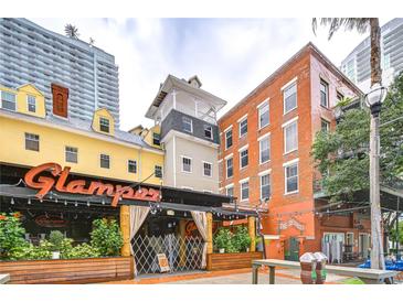 Unique building with historic brick, street-side cafe and outdoor seating at 215 Central Ave # 2B, St Petersburg, FL 33701