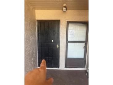 Secured front door with security gate for added peace of mind at 7522 Needle Leaf Pl # 28, Tampa, FL 33617