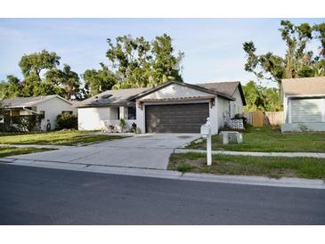 Charming single-story home with a well-maintained lawn and attached two-car garage at 34 Harbor Oaks Cir, Safety Harbor, FL 34695