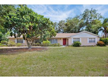 Charming brick home with a well-manicured lawn and mature tree in a desirable neighborhood at 321 Belle View Ave, Temple Terrace, FL 33617
