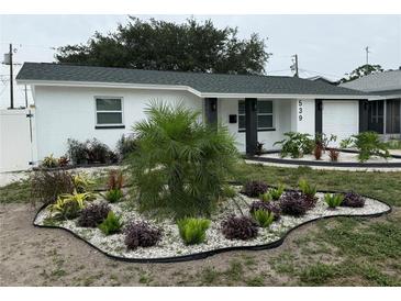 Charming home featuring a well-manicured front yard with lovely landscaping at 539 Freeport N Ave, St Petersburg, FL 33702