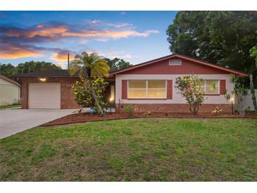 Charming single-story home featuring a well-maintained lawn and colorful landscaping at 7276 21St Street N, St Petersburg, FL 33702