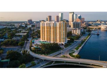 Stunning high-rise condominium with beautiful water views and skyline in the background at 345 Bayshore Blvd # 508, Tampa, FL 33606