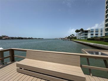 Scenic view from private dock with composite wood and view of the channel at 750 Island Way # 101, Clearwater Beach, FL 33767