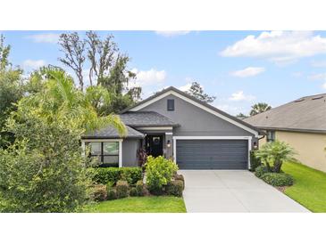 Charming single-story home featuring a well-maintained lawn and a two-car garage in a desirable neighborhood at 12004 Legacy Bright St, Riverview, FL 33578