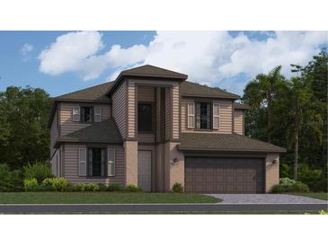 Charming two-story home with a two-car garage and well-manicured lawn at 3531 Night Star Ter, Parrish, FL 34219