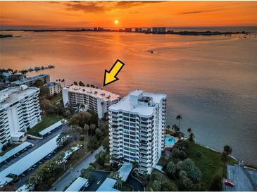 Stunning condo complex with waterfront views and a bright sunrise providing a luxurious living experience at 55 Rogers St # 502, Clearwater, FL 33756