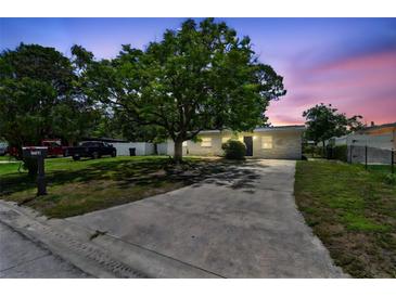 Charming single-story home with a spacious front yard and long driveway at 7704 Tanglewood Ln, Tampa, FL 33615