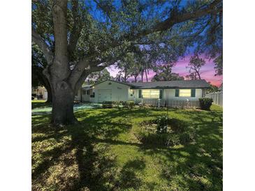 Charming single-story home featuring a well-maintained lawn, mature shade trees, and an attached garage at 5337 11Th N Ave, St Petersburg, FL 33710