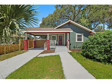 Charming single-Gathering home featuring a covered entryway and inviting curb appeal at 1435 Prescott S St, St Petersburg, FL 33712