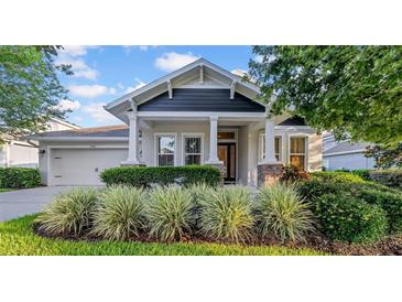 Charming single-Gathering home boasting a manicured lawn and welcoming entrance at 15405 Woodstar Landing Ct, Lithia, FL 33547