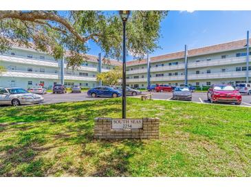 South Seas Condo boasts well-maintained landscaping, ample parking, and a peaceful atmosphere at 2254 Norwegian Dr # 22, Clearwater, FL 33763