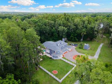 Expansive home on wooded lot with long driveway and pool at 3663 Berger Rd, Lutz, FL 33548