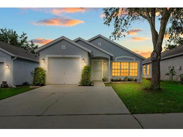 Charming single-story home featuring a two-car garage, a well-maintained lawn, and pleasant curb appeal at 547 Summer Sails Dr, Valrico, FL 33594