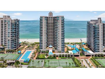 Stunning beachfront condominium complex featuring tennis courts, pools and lush landscaping with beach access at 1540 Gulf Blvd # 2107, Clearwater Beach, FL 33767