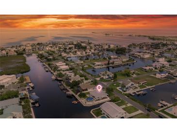 Waterfront property with beautiful sunset views and direct access to the Gulf of Mexico at 3260 Gulfview Dr, Hernando Beach, FL 34607