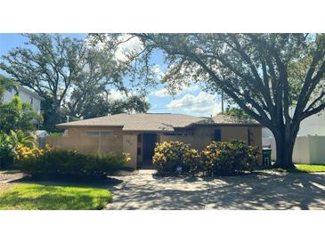 Charming single-story home with mature trees, landscaping, and concrete driveway at 403 Erie Ave, Tampa, FL 33606