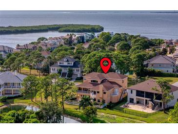 Luxury home situated on a quiet waterfront lot at 2066 N Pointe Alexis Dr, Tarpon Springs, FL 34689