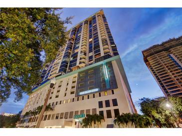 Stunning high-rise building at night, modern architecture, city views at 1 Beach Se Dr # 1604, St Petersburg, FL 33701