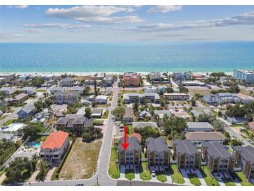 Aerial view of modern townhouses near the beach at 2200 Bay Blvd # A, Indian Rocks Beach, FL 33785