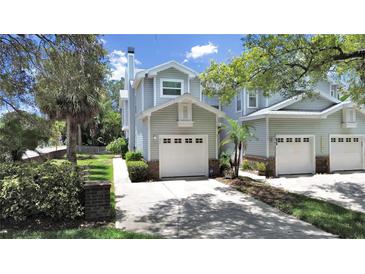 Two-story house with attached garage and attractive curb appeal at 577 Vista Trail Ct, Palm Harbor, FL 34683