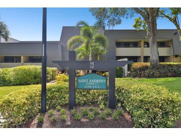 Saint Andrews Lodge 23 building signage with address at 36750 Us Highway 19 # 23-110, Palm Harbor, FL 34684