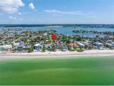 Aerial view of beach house near the ocean at 5 158Th Ave, Redington Beach, FL 33708