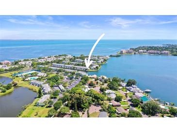 Aerial view showing home location and waterfront access at 5134 Salmon Se Dr # A, St Petersburg, FL 33705