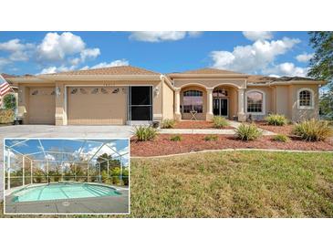 Well-maintained one-story home with beautiful landscaping and inviting curb appeal at 14215 Presteign Ln, Spring Hill, FL 34609