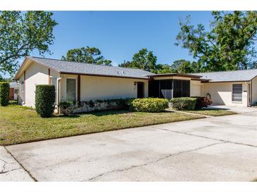 Charming single-story home featuring a well-maintained lawn and neutral-toned exterior at 1223 Queen Anne Dr # B, Palm Harbor, FL 34684