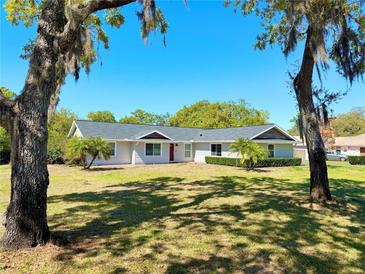 Charming single-story home with a well-manicured lawn and mature trees in a tranquil setting at 8261 Sycamore Dr, New Port Richey, FL 34654