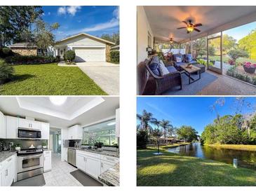 Charming single-story home with a well-manicured lawn, stone accents, and attached two-car garage at 3142 Crenshaw Ct, New Port Richey, FL 34655